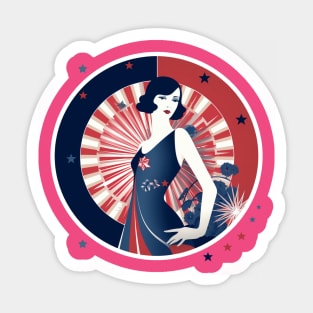 Lady USA 40 Sticker